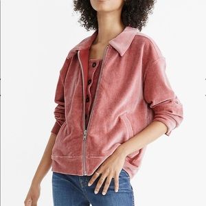 Madewell 🆕 Velour Corduroy Bomber Jacket